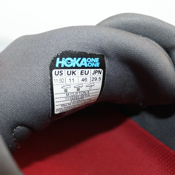 Hoka Clifton 8 White Grey Yellow Mens Road Running Shoes 119393 Size 11.5D #142 - Picture 14 of 14